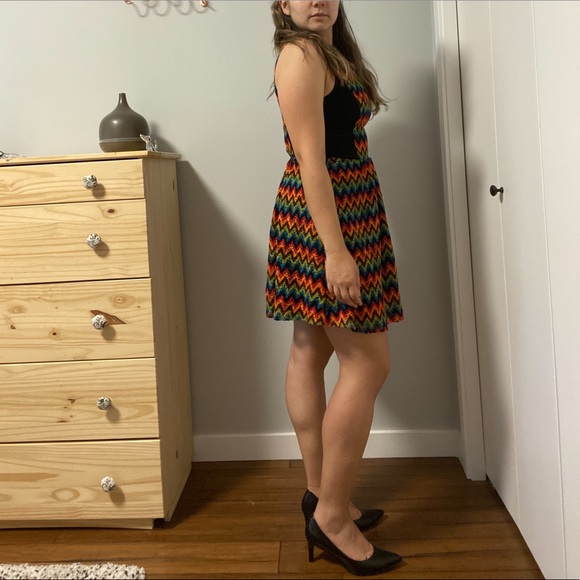 Kensie Zig Zag Multicolored Dress - Picture 2 of 5